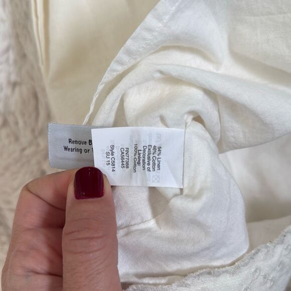 Madewell Eyelet Overlay Open Back Sleeveless Dress Size 12 - Picture 8 of 8